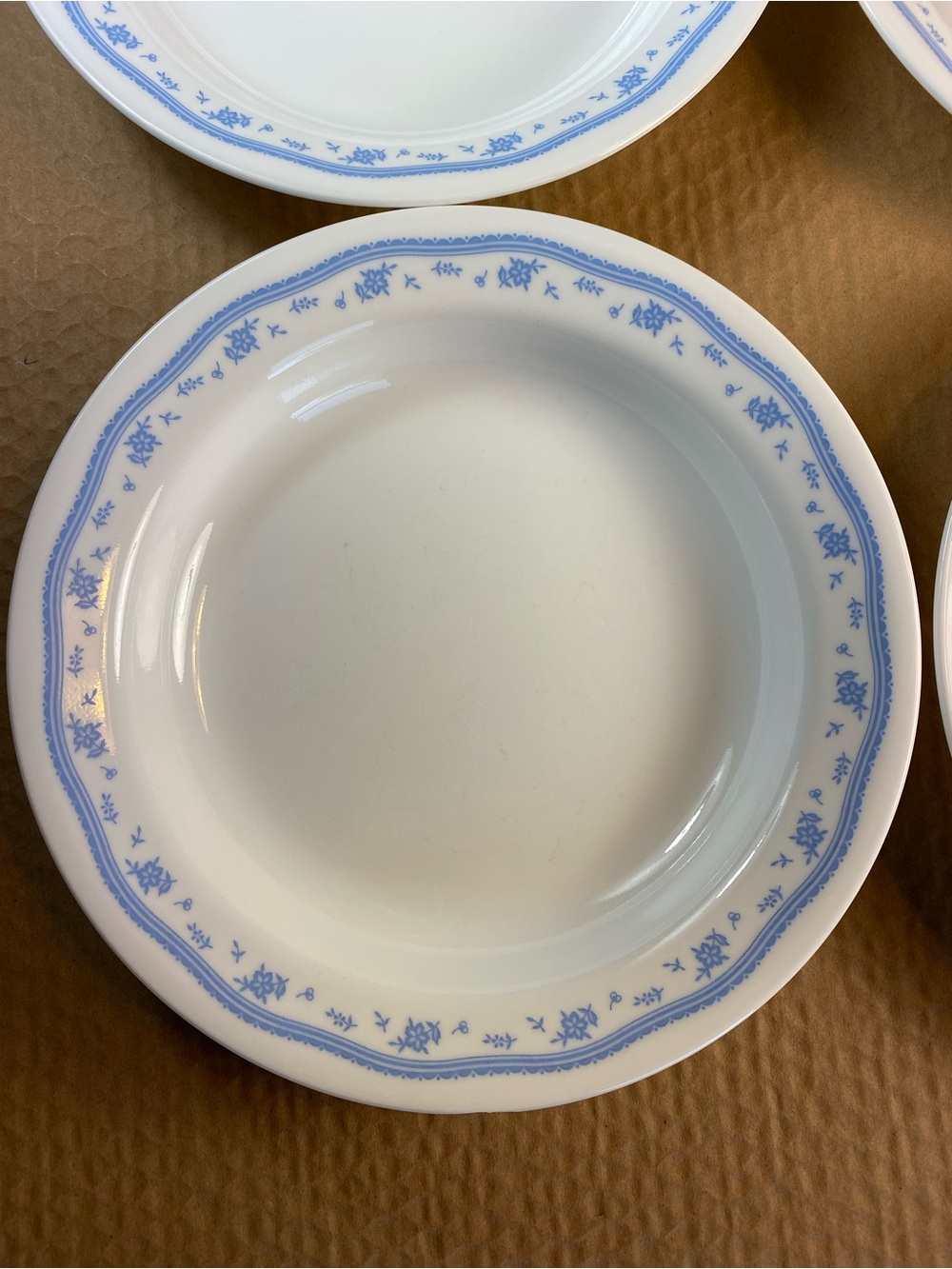 4 Corelle by Corning Morning Blue 8 1/2” Pasta Rimmed Bowls - Picture 3 of 12